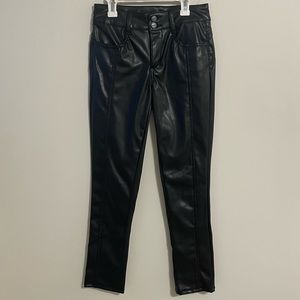Black Faux Leather Pants